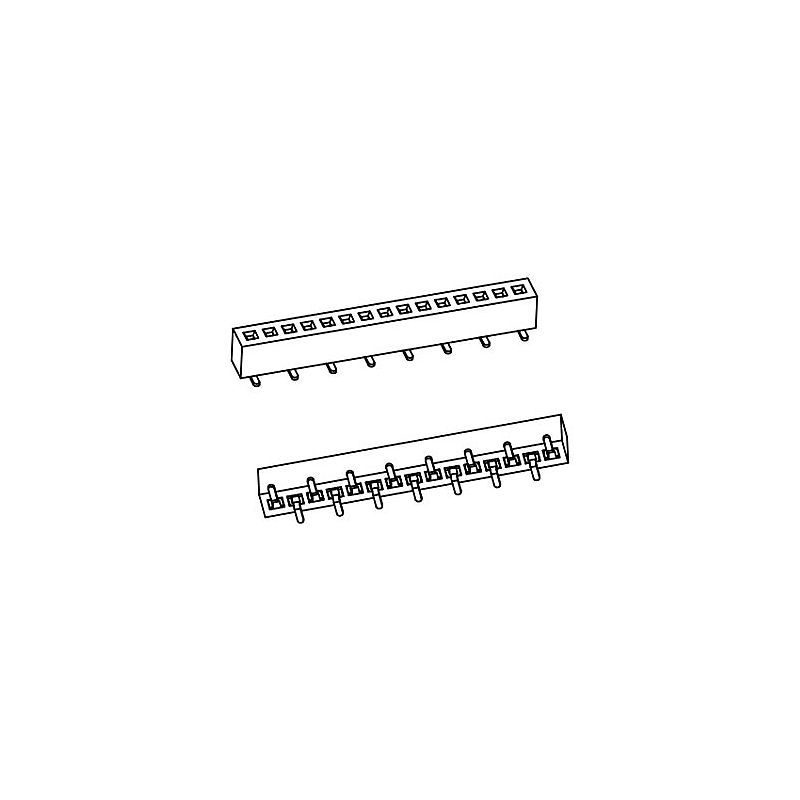 PH1.0*H2.0mm Female Header  Single row SMT series